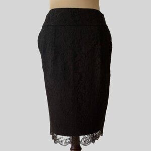 s.Oliver Black Lace Pencil Skirt Size 6